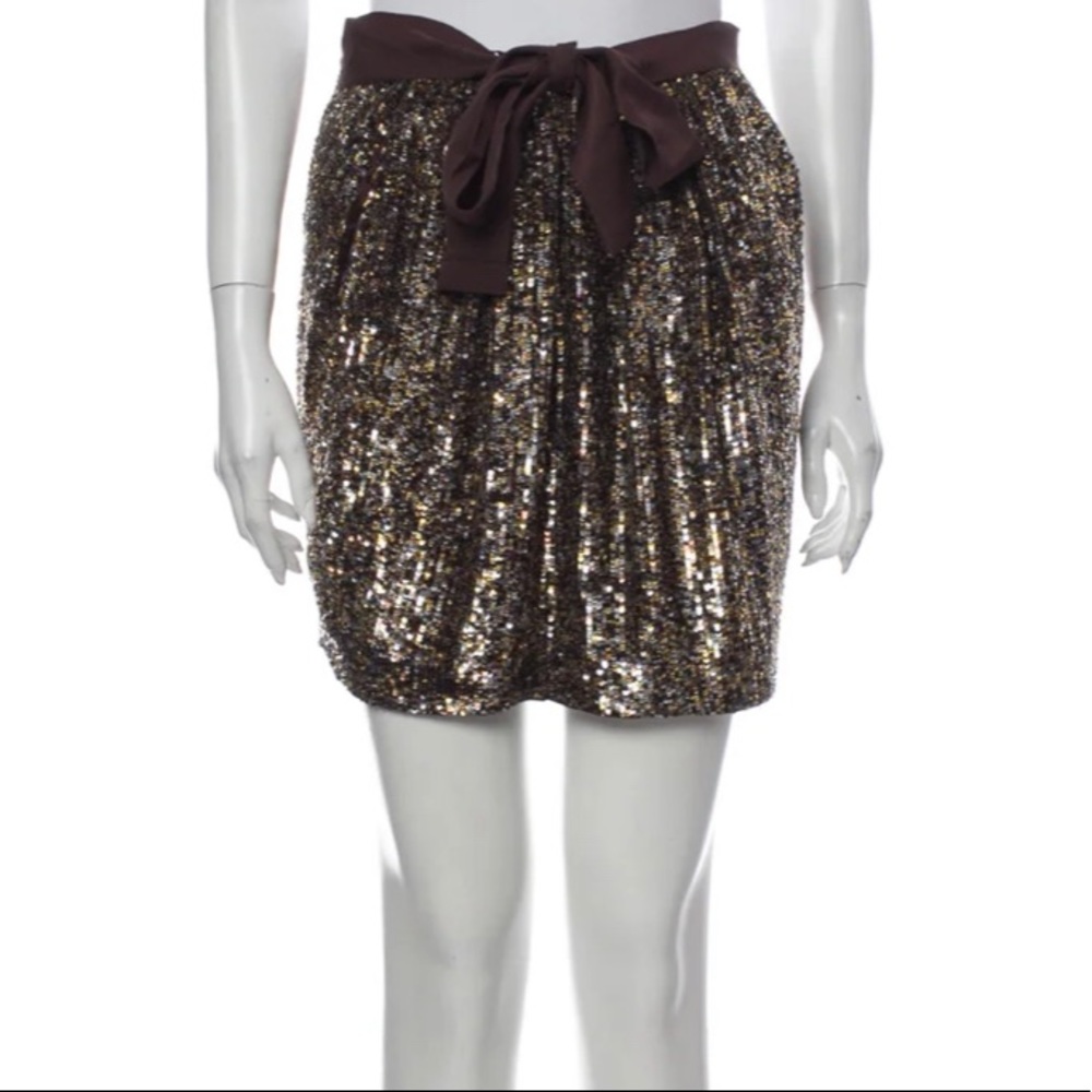 Rare 3.1 Phillip Lip Sequin Silk Skirt